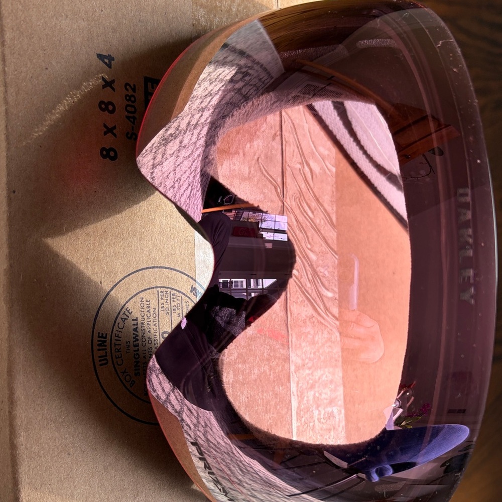 Oakley Rose-Tinted flight deck goggles.